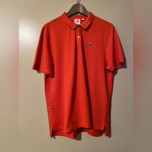 Lacoste Live orange sport shirt, cotton, slim fit size 7